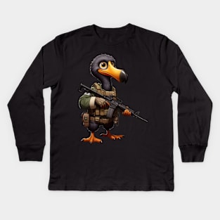 Tactical Dodo Bird Kids Long Sleeve T-Shirt